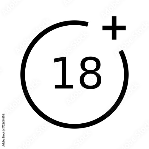 mature 18 plus button