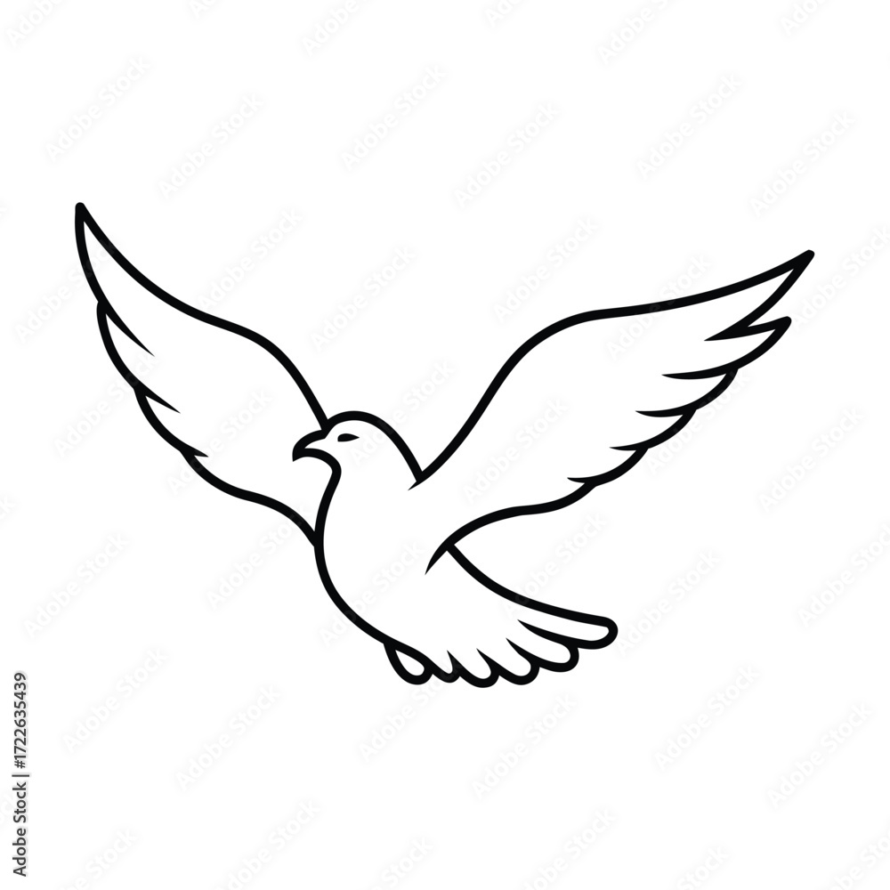 Obraz premium Majestic eagle in flight rendered as a bold graphic silhouette with outstretched wings