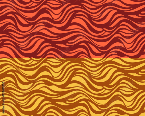 Line Doodle Seamless Pattern 27 - Wavy Flow