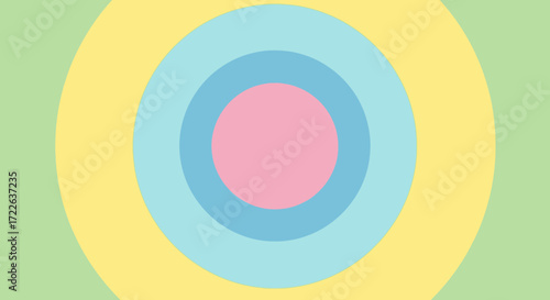 Colorful concentric circles creating a vibrant and abstract pattern.