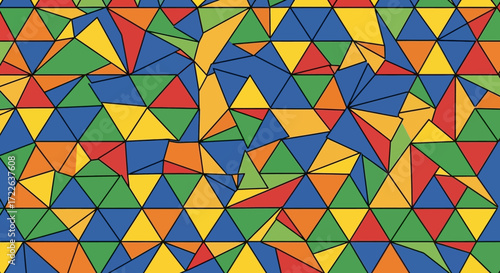 Colorful Geometric Triangle Pattern Abstract Background.