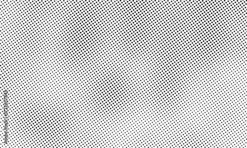 Black polka dot pattern without any connection on a white background. Very fine dots.