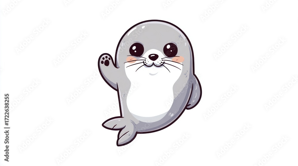 Fototapeta premium Cute seal cartoon