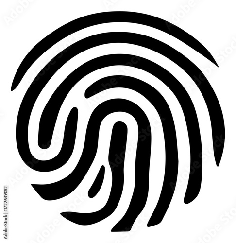 Abstract Fingerprint Icon Digital Pattern Vector