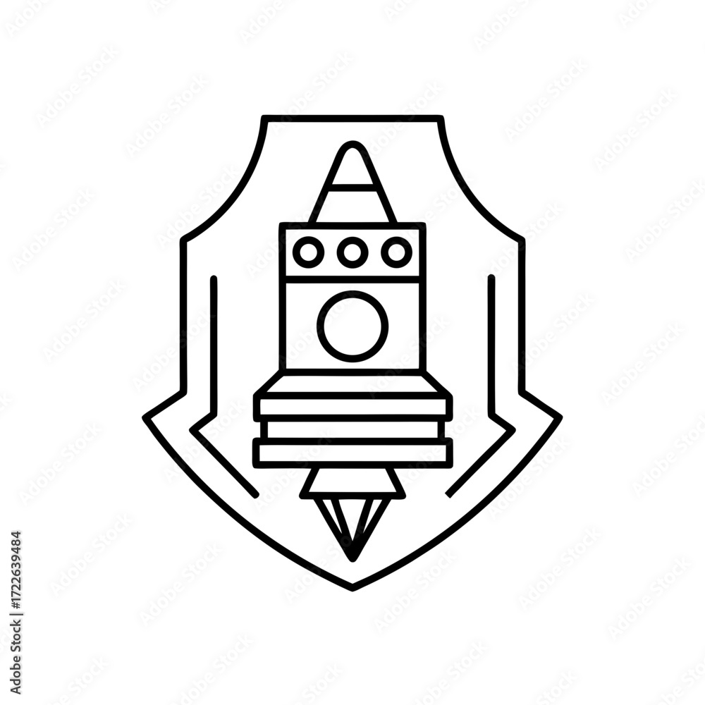 Fototapeta premium edfa booster icon isolated on white