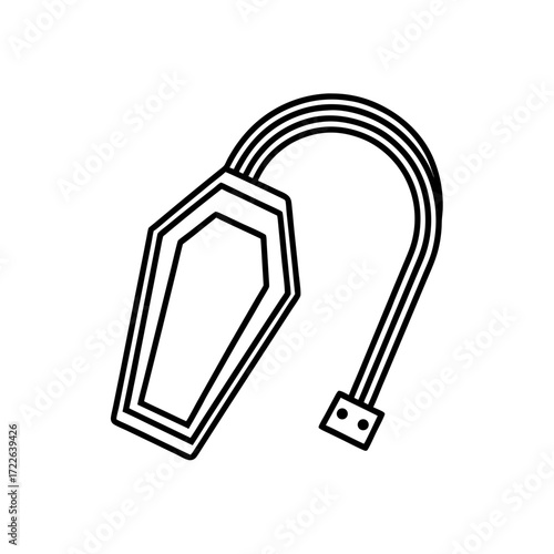 direct burial cable icon isolated on white