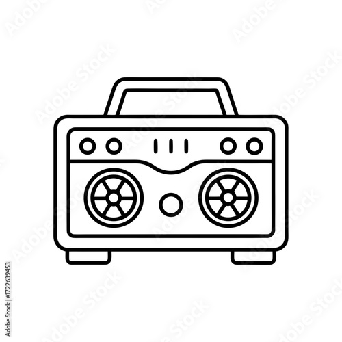 driver amplifier icon isolated on white