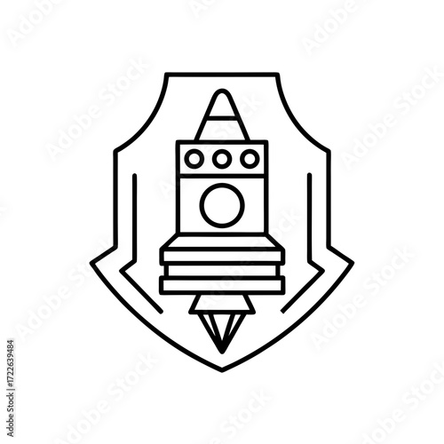 edfa booster icon isolated on white
