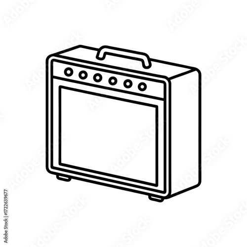 guitar amp icon isolated on white
