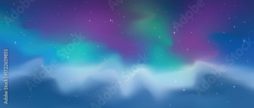 Star nebula, night sky, bright clouds of cosmic dust, outer space