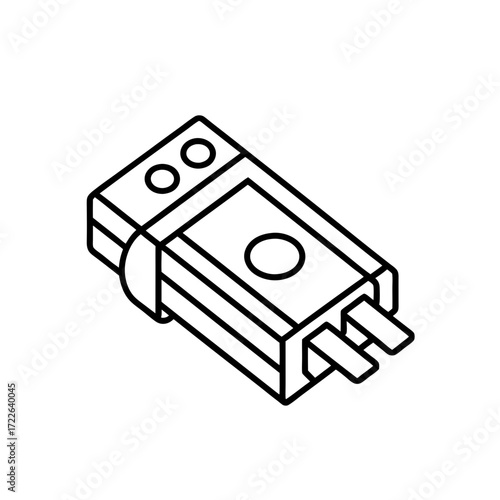 optocoupler icon isolated on white