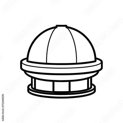 radome cover icon isolated on white