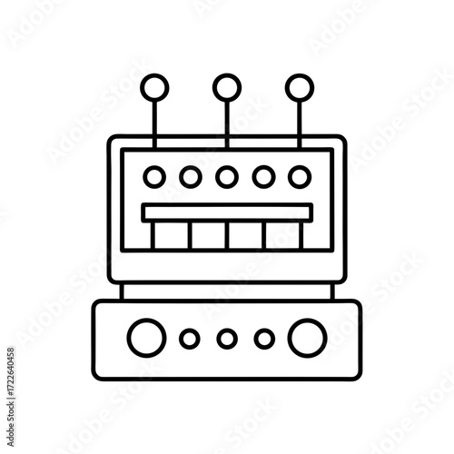 sequencer device icon isolated on white