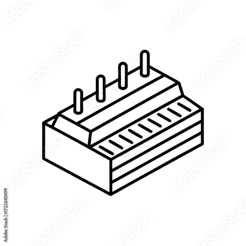 shift register icon isolated on white