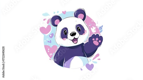 Cute panda illustration