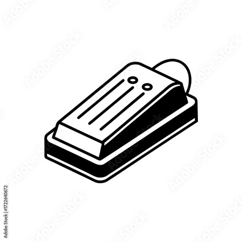 sustain pedal icon isolated on white