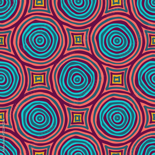 Line Doodle Seamless Pattern 53 - Chain Blocks