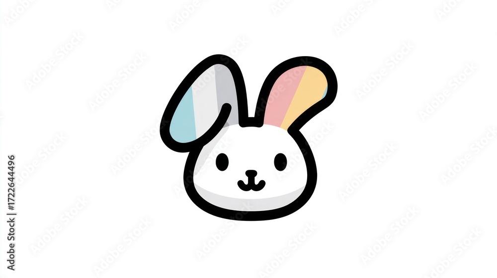 Obraz premium Cute rabbit cartoon head