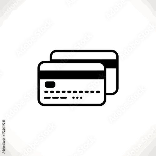 Modern Digital Payment and Financial Transaction Icon - Graphic Representation of Credit Card for Secure Online Commerce and Banking Solutions