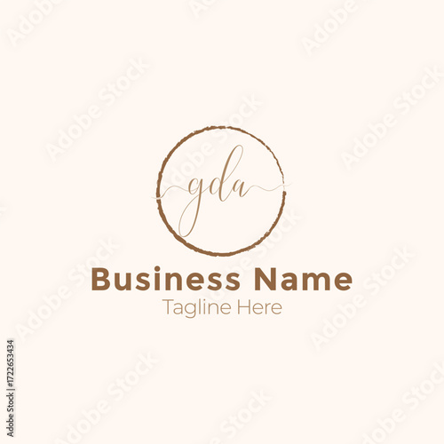 vector logo design , gda initial letter logo for business