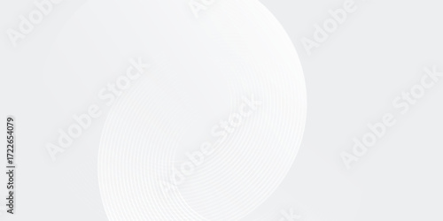 Vector white glowing geometric lines on gray background. Modern shiny blue circle modern simple abstract, vector eps10