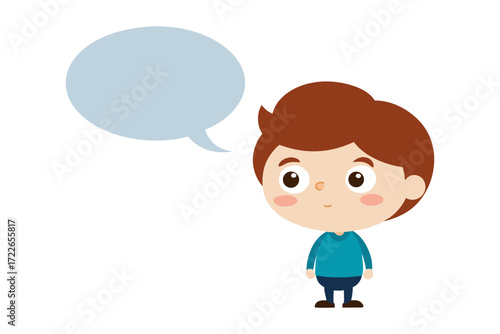 boy with speech bubble