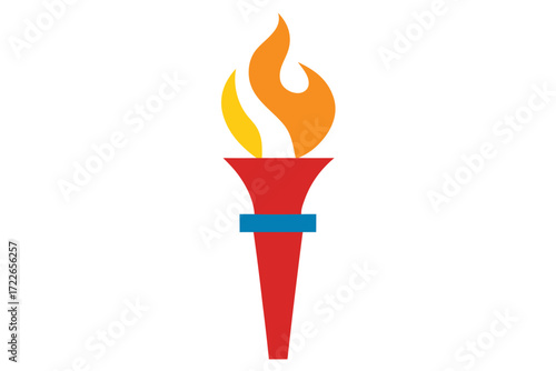 vector illustration of a burning match