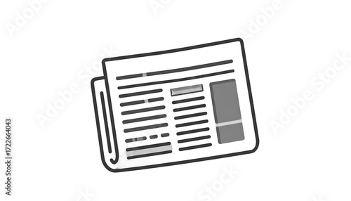 Simple newspaper icon