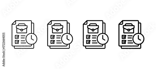 Temporary Work Multiple Line Icon Element