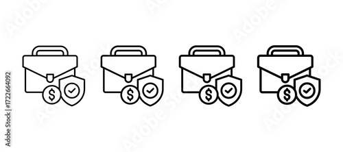 Job Security Multiple Line Icon Element