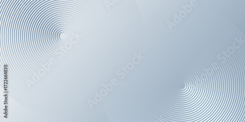 white abstract background with glowing circles. Swirl circular lines pattern. Geometric spiral. Twirl element. Modern graphic design. Futuristic technology concept.