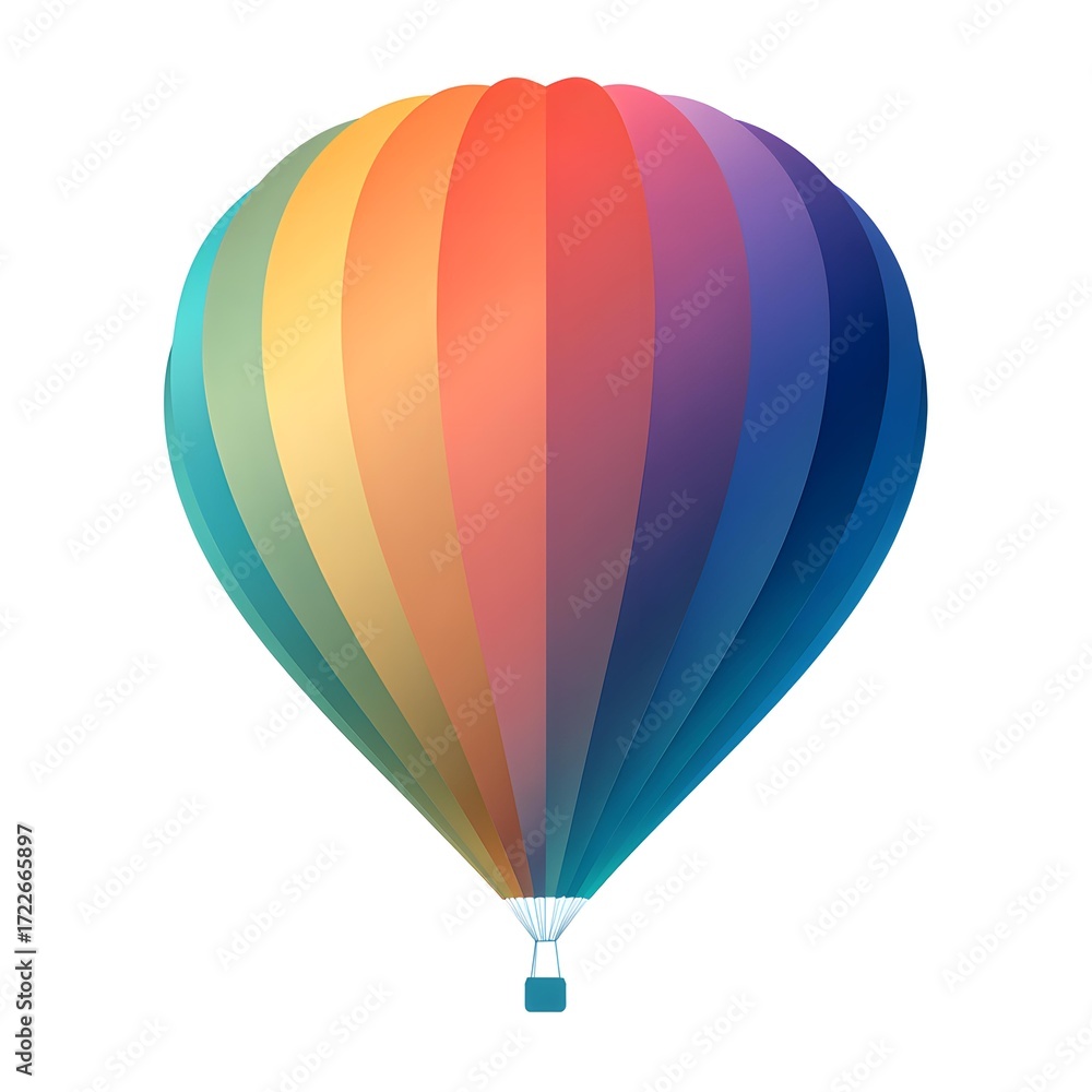 Fototapeta premium Balloon shape, gradient colors, no text