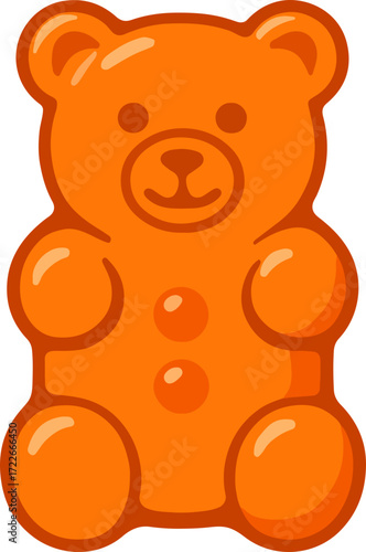 Bright Orange Teddy Bear Cartoon Plush Toy for Kids, Cute Gift, and Classroom Decor