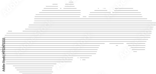 Slovakia vector map with line fill (Web Mercator projection, PPT-compatible & fully editable)