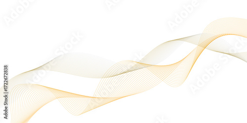 Abstract flowing wave lines in gradient colors of soft blue and golden yellow on a white background,
smooth curves creating a sense of motion and harmony, minimalistic modern design,
elegant and airy,