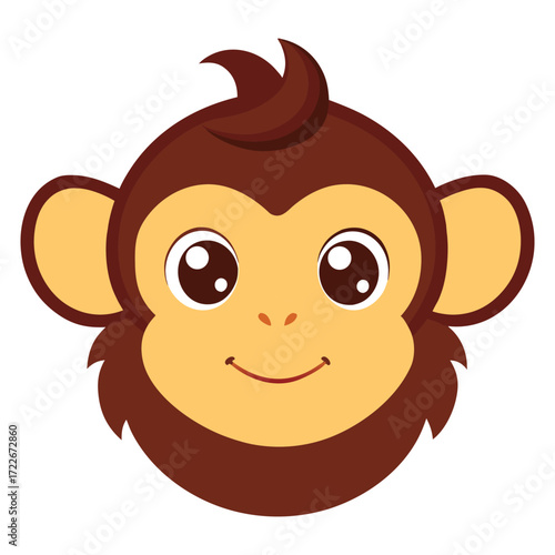 monkey head vector illustration