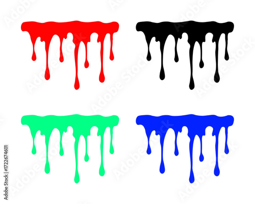 Halloween Dripping Paint Spooky Vector Graphics for Festive Designs