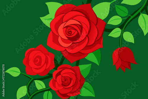 this close up image showcases vibrant red roses ca