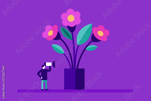 this image showcases a vibrant bouquet of purple f