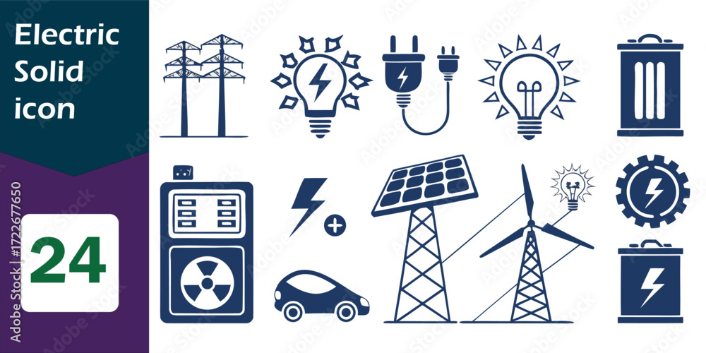 Naklejka premium Abstract electric line design with color accents