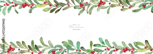 水彩画。水彩タッチのクリスマスフレーム。12月のクリスマスベクター水彩背景。クリスマスイラスト。
Watercolor painting. Watercolor Christmas frame. December Christmas vector watercolor background. Christmas illustration.