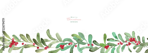 水彩画。水彩タッチのクリスマスフレーム。12月のクリスマスベクター水彩背景。クリスマスイラスト。
Watercolor painting. Watercolor Christmas frame. December Christmas vector watercolor background. Christmas illustration.