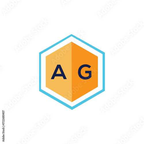 Free Download AG letter logo design on WHITE background. AG creative initials letter logo concept. AG letter design. - GFXLoad