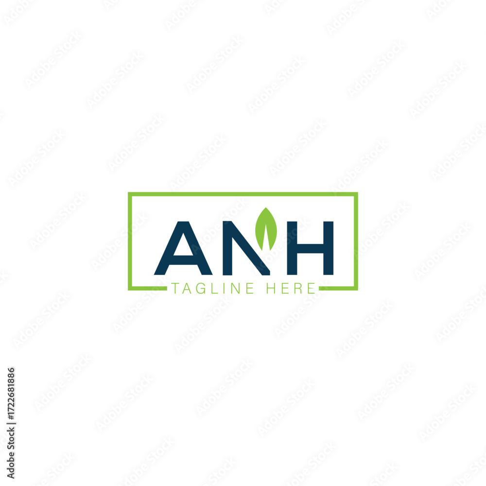 Obraz premium ANH letter logo design on WHITE background. ANH creative initials letter logo concept. ANH letter design.