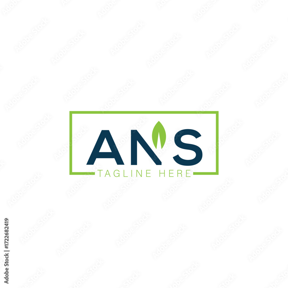 Fototapeta premium ANS letter logo design on WHITE background. ANS creative initials letter logo concept. ANS letter design.