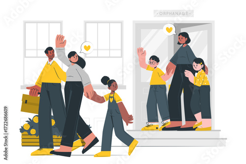 Orphanage Disproportionate Illustrations
