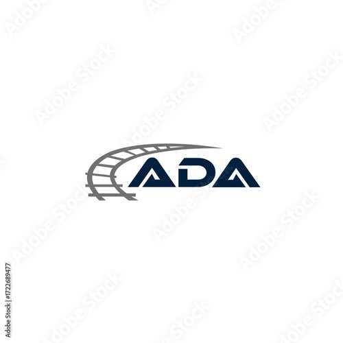 ADA letter logo design on WHITE background. ADA creative initials letter logo concept. ADA letter design.
