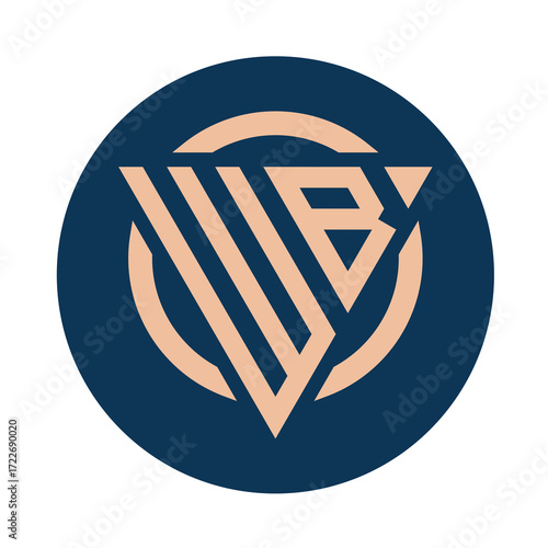 Creative simple Initial Monogram WB Logo Designs.