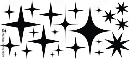 Sparkling abstract starbursts create a dynamic and celebratory graphic background.