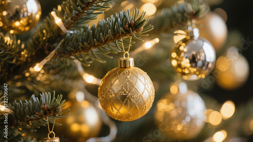 golden christmas tree